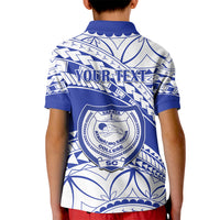 Personalised Samoa Safata College Kid Polo Shirt Samoan Pattern - Wonder Print Shop