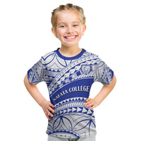 Personalised Samoa Safata College Kid T Shirt Samoan Pattern - Wonder Print Shop