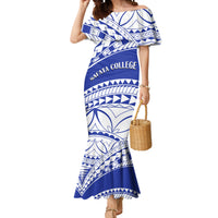 Personalised Samoa Safata College Mermaid Dress Samoan Pattern - Wonder Print Shop