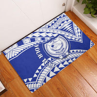Personalised Samoa Safata College Rubber Doormat Samoan Pattern - Wonder Print Shop