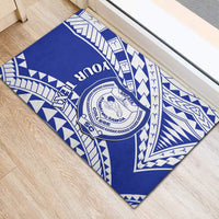 Personalised Samoa Safata College Rubber Doormat Samoan Pattern - Wonder Print Shop
