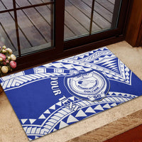 Personalised Samoa Safata College Rubber Doormat Samoan Pattern - Wonder Print Shop