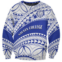 Personalised Samoa Safata College Sweatshirt Samoan Pattern - Wonder Print Shop
