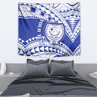 Personalised Samoa Safata College Tapestry Samoan Pattern - Wonder Print Shop