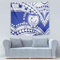 Personalised Samoa Safata College Tapestry Samoan Pattern - Wonder Print Shop