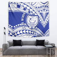 Personalised Samoa Safata College Tapestry Samoan Pattern - Wonder Print Shop