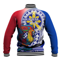 Personalised Philippines Baseball Jacket Filipino Sarimanok With Polynesian Tattoo - Wonder Print Shop