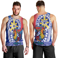 Personalised Philippines Men Tank Top Filipino Sarimanok With Polynesian Tattoo - Wonder Print Shop