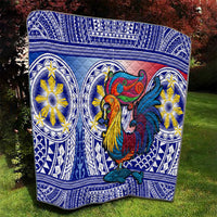 Personalised Philippines Quilt Filipino Sarimanok With Polynesian Tattoo - Wonder Print Shop