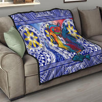 Personalised Philippines Quilt Filipino Sarimanok With Polynesian Tattoo - Wonder Print Shop