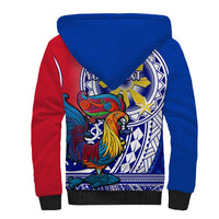 Personalised Philippines Sherpa Hoodie Filipino Sarimanok With Polynesian Tattoo - Wonder Print Shop