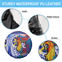 Personalised Philippines Spare Tire Cover Filipino Sarimanok With Polynesian Tattoo - Wonder Print Shop