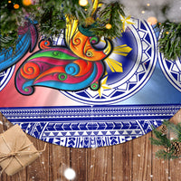 Personalised Philippines Tree Skirt Filipino Sarimanok With Polynesian Tattoo - Wonder Print Shop
