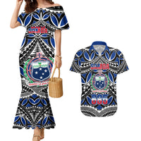 Samoa 685 Couples Matching Mermaid Dress and Hawaiian Shirt Samoan Coat Of Arms Simple Style - Wonder Print Shop