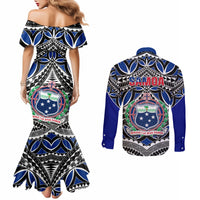 samoa-685-couples-matching-mermaid-dress-and-long-sleeve-button-shirt-samoan-coat-of-arms-simple-style
