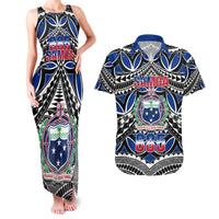 Samoa 685 Couples Matching Tank Maxi Dress and Hawaiian Shirt Samoan Coat Of Arms Simple Style - Wonder Print Shop