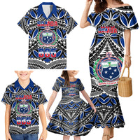 Samoa 685 Family Matching Mermaid Dress and Hawaiian Shirt Samoan Coat Of Arms Simple Style - Wonder Print Shop