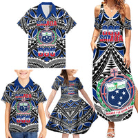 Samoa 685 Family Matching Summer Maxi Dress and Hawaiian Shirt Samoan Coat Of Arms Simple Style - Wonder Print Shop