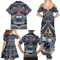 Samoa 685 Family Matching Summer Maxi Dress and Hawaiian Shirt Samoan Coat Of Arms Simple Style - Wonder Print Shop