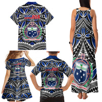 Samoa 685 Family Matching Tank Maxi Dress and Hawaiian Shirt Samoan Coat Of Arms Simple Style - Wonder Print Shop