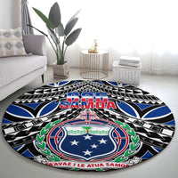 samoa-685-round-carpet-samoan-coat-of-arms-simple-style