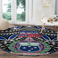 samoa-685-round-carpet-samoan-coat-of-arms-simple-style