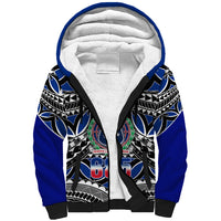 Samoa 685 Sherpa Hoodie Samoan Coat Of Arms Simple Style - Wonder Print Shop
