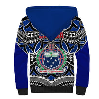 Samoa 685 Sherpa Hoodie Samoan Coat Of Arms Simple Style - Wonder Print Shop