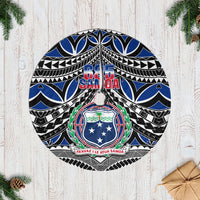 Samoa 685 Tree Skirt Samoan Coat Of Arms Simple Style - Wonder Print Shop