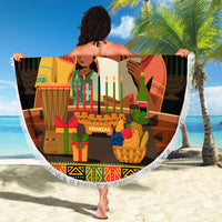Happy Kwanzaa Beach Blanket African-American Culture Celebration - Wonder Print Shop