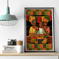 Happy Kwanzaa Canvas Wall Art African-American Culture Celebration - Wonder Print Shop