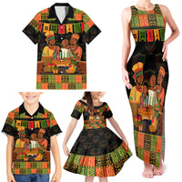 Happy Kwanzaa Family Matching Tank Maxi Dress and Hawaiian Shirt African-American Culture Celebration - Wonder Print Shop