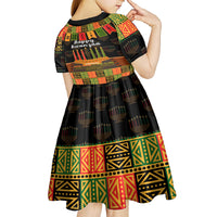 Happy Kwanzaa Kid Short Sleeve Dress African-American Culture Celebration - Wonder Print Shop