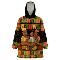 Happy Kwanzaa Wearable Blanket Hoodie African-American Culture Celebration - Wonder Print Shop