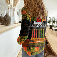 Happy Kwanzaa Women Casual Shirt African-American Culture Celebration - Wonder Print Shop