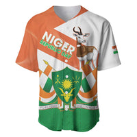 Niger Republic Day Baseball Jersey Coat Of Arms With Dama Gazelle - Wonder Print Shop