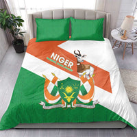 Niger Republic Day Bedding Set Coat Of Arms With Dama Gazelle - Wonder Print Shop