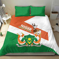 Niger Republic Day Bedding Set Coat Of Arms With Dama Gazelle - Wonder Print Shop