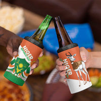 Niger Republic Day 4 in 1 Can Cooler Tumbler Coat Of Arms With Dama Gazelle - Wonder Print Shop