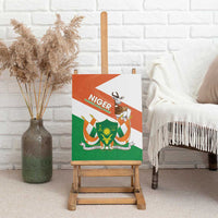Niger Republic Day Canvas Wall Art Coat Of Arms With Dama Gazelle - Wonder Print Shop
