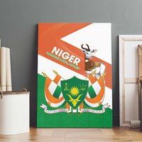 Niger Republic Day Canvas Wall Art Coat Of Arms With Dama Gazelle - Wonder Print Shop