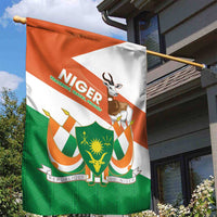 Niger Republic Day Garden Flag Coat Of Arms With Dama Gazelle - Wonder Print Shop