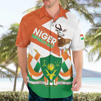 Niger Republic Day Hawaiian Shirt Coat Of Arms With Dama Gazelle - Wonder Print Shop