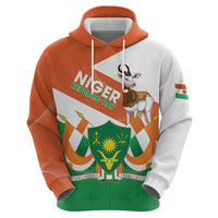 Niger Republic Day Hoodie Coat Of Arms With Dama Gazelle - Wonder Print Shop