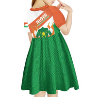 Niger Republic Day Kid Short Sleeve Dress Coat Of Arms With Dama Gazelle - Wonder Print Shop