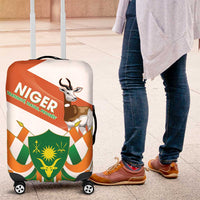 Niger Republic Day Luggage Cover Coat Of Arms With Dama Gazelle - Wonder Print Shop