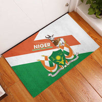 Niger Republic Day Rubber Doormat Coat Of Arms With Dama Gazelle - Wonder Print Shop