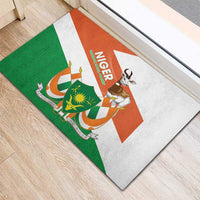 Niger Republic Day Rubber Doormat Coat Of Arms With Dama Gazelle - Wonder Print Shop