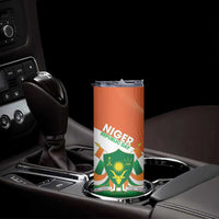 Niger Republic Day Skinny Tumbler Coat Of Arms With Dama Gazelle - Wonder Print Shop