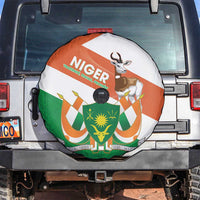 Niger Republic Day Spare Tire Cover Coat Of Arms With Dama Gazelle - Wonder Print Shop